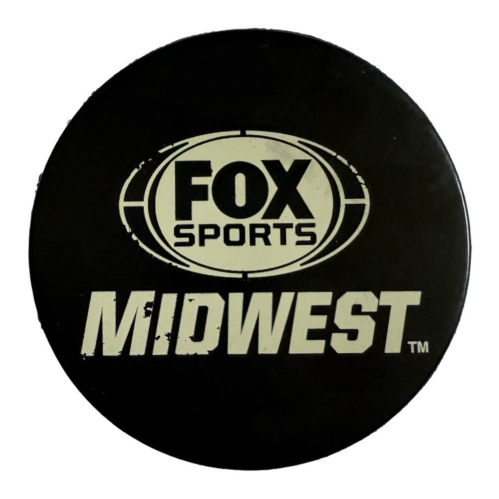 SHERWOOD / COLUMBUS BLUE JACKETS / FOX SPORTS MIDWEST BLACK WARM UP PUCK